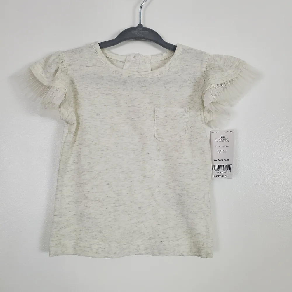 Carter's NWT 12m flutter sleeve top